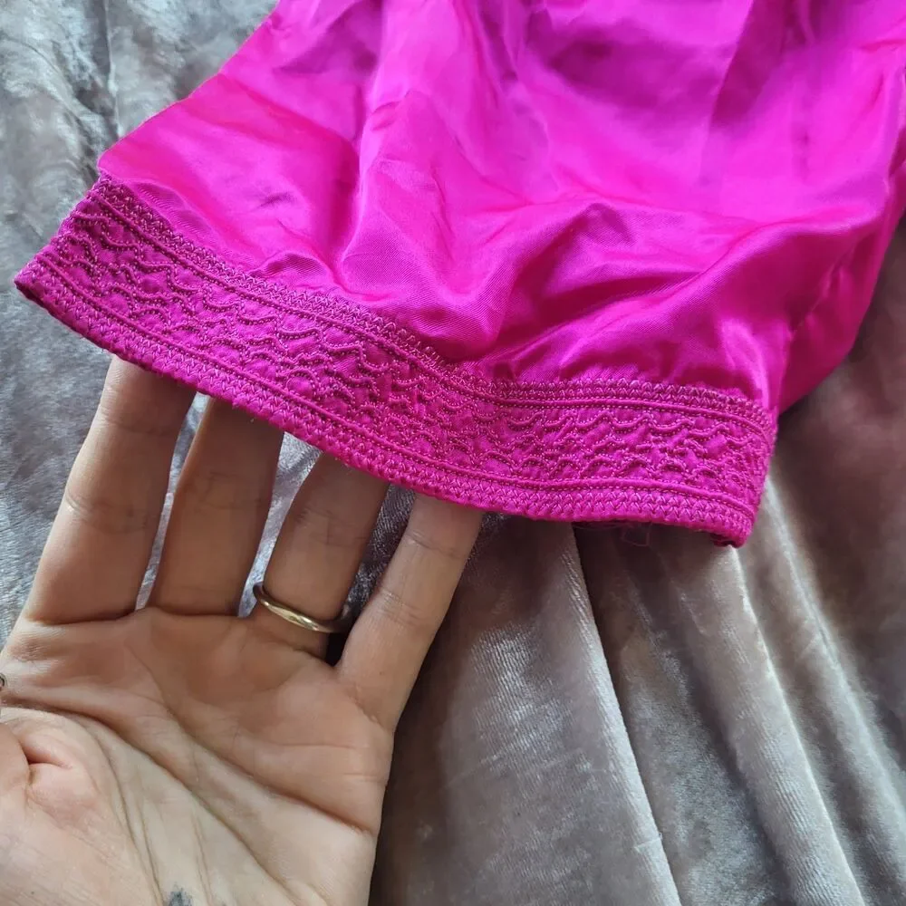 Hot Pink Bloomer Pants Circus Festival Satin One Size Largeish